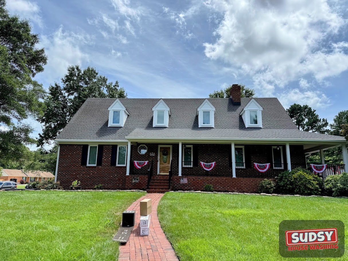 After roof cleaning near Chesapeake, VA