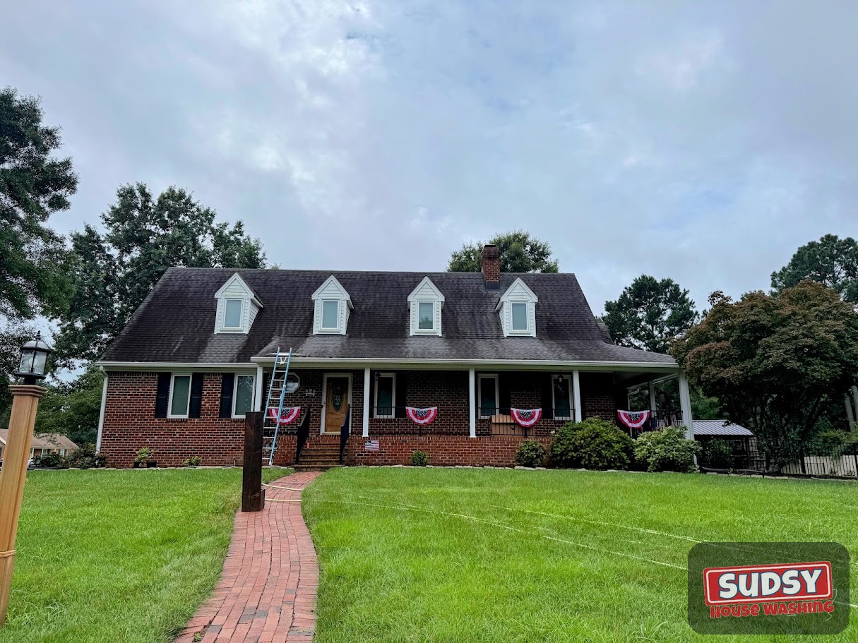 Before roof cleaning near Chesapeake, VA