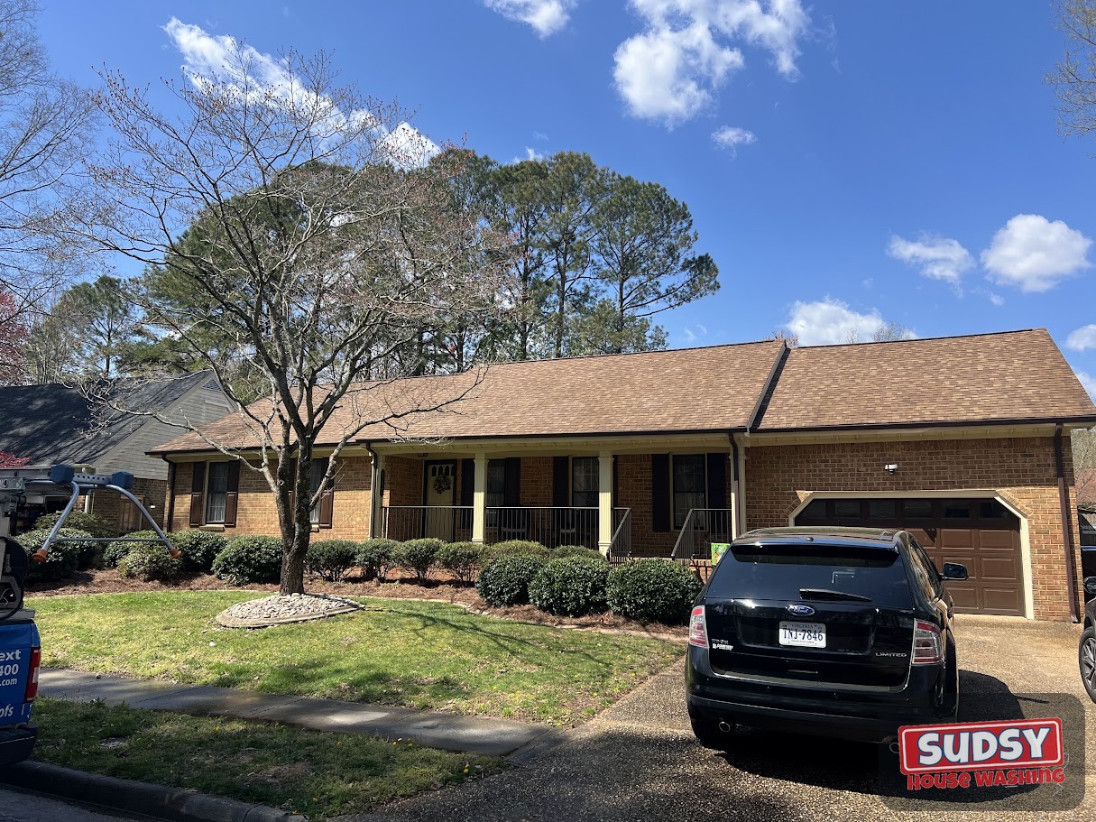 After roof cleaning near Chesapeake, VA